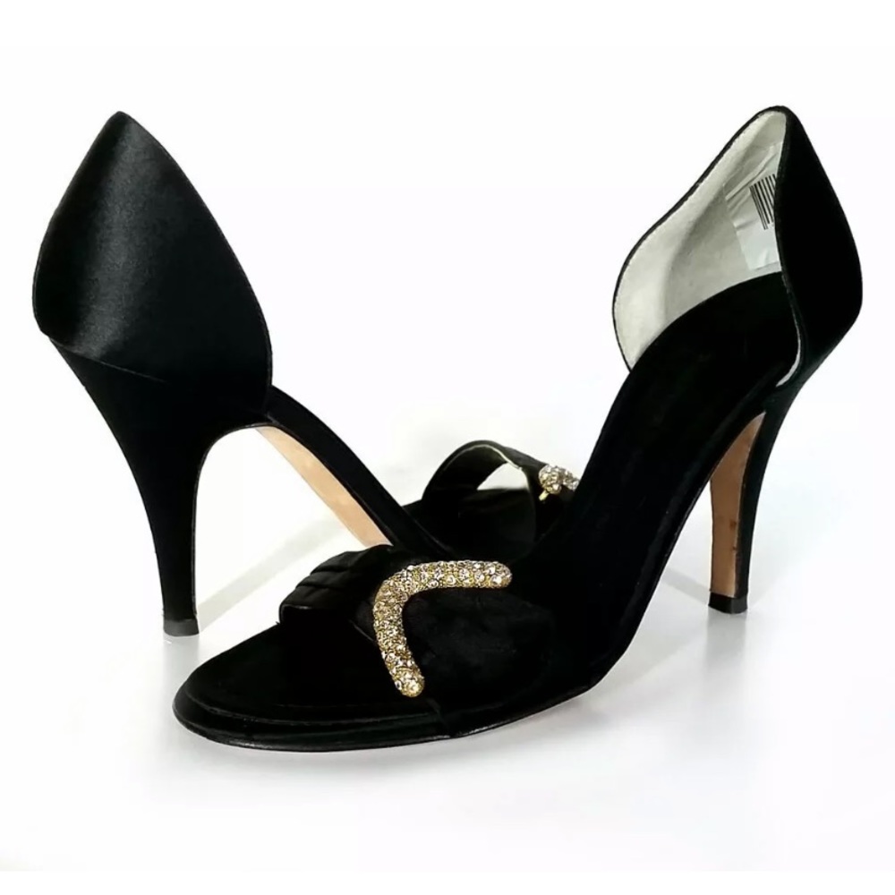 Giuseppe Zanotti satin crystal d’orsay heels sz 7